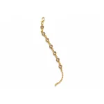 Chamak & Saath rakhi and bracelet set with gold-tone chain and gemstone accents for kids