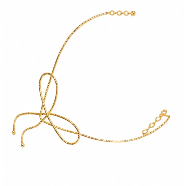 Golden kids bow hair clip with bow detail, ANIKI hair accessory for girls